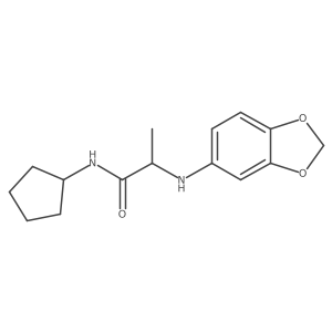 2-[(2H-1,3-benzodioxol-5-yl)amino]-N-cyclopentylpropanamide Structure