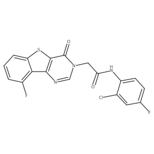 N-(2-chloro-4-fluorophenyl)-2-(9-fluoro-4-oxo[1]benzothieno[3,2-d]pyrimidin-3(4H)-yl)acetamide Structure