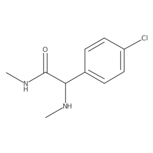 2-(4-chlorophenyl)-N-methyl-2-(methylamino)acetamide结构式