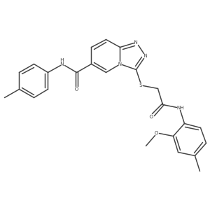 3-((2-((2-methoxy-4-methylphenyl)amino)-2-oxoethyl)thio)-N-(p-tolyl)-[1,2,4]triazolo[4,3-a]pyridine-6-carboxamide Structure