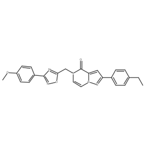 2-(4-ethylphenyl)-5-{[3-(4-methoxyphenyl)-1,2,4-oxadiazol-5-yl]methyl}-4H,5H-pyrazolo[1,5-a]pyrazin-4-one Structure