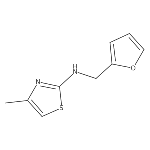 N-(furan-2-ylmethyl)-4-methyl-1,3-thiazol-2-amine结构式
