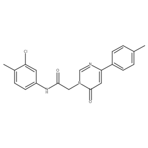 N-(3-chloro-4-methylphenyl)-2-(6-oxo-4-(p-tolyl)pyrimidin-1(6H)-yl)acetamide Structure