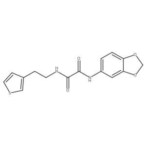 N1-(benzo[d][1,3]dioxol-5-yl)-N2-(2-(thiophen-3-yl)ethyl)oxalamide Structure
