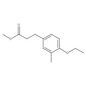 Benzenepropanoic acid, 4-ethoxy-3-methyl-, methyl ester Structure