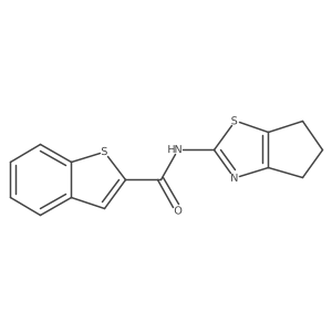 N-{4H,5H,6H-cyclopenta[d][1,3]thiazol-2-yl}-1-benzothiophene-2-carboxamide Structure