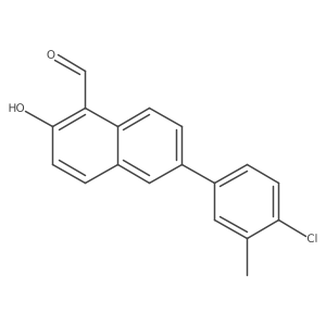 6-(4-Chloro-3-methylphenyl)-2-hydroxy-1-naphthalenecarboxaldehyde Structure