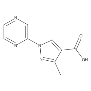 3-methyl-1-(pyrazin-2-yl)-1H-pyrazole-4-carboxylic acid Structure