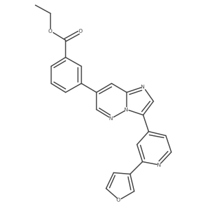3-[3-(2-Furan-3-yl-pyridin-4-yl)-imidazo[1,2-b]pyridazin-7-yl]-benzoic acid ethyl ester Structure