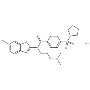N-(6-Bromo-1,3-benzothiazol-2-YL)-N-[3-(dimethylamino)propyl]-4-(pyrrolidine-1-sulfonyl)benzamide hydrochloride Structure