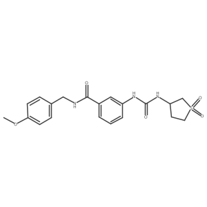 3-{[(1,1-dioxidotetrahydrothiophen-3-yl)carbamoyl]amino}-N-(4-methoxybenzyl)benzamide Structure