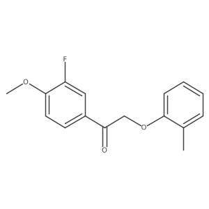 1-(3-Fluoro-4-methoxyphenyl)-2-(2-methylphenoxy)ethanone Structure