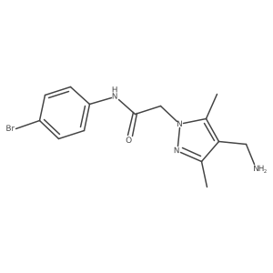 2-[4-(Aminomethyl)-3,5-dimethyl-1h-pyrazol-1-yl]-n-(4-bromophenyl)acetamide结构式