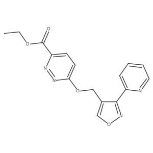 6-(3-Pyridin-2-yl-isoxazol-4-ylmethoxy)-pyridazine-3-carboxylic acid ethyl ester结构式