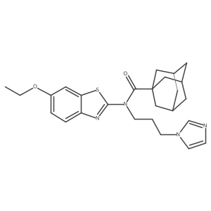 N-(6-Ethoxy-2-benzothiazolyl)-N-[3-(1H-imidazol-1-yl)propyl]tricyclo[3.3.1.13,7]decane-1-carboxamide Structure