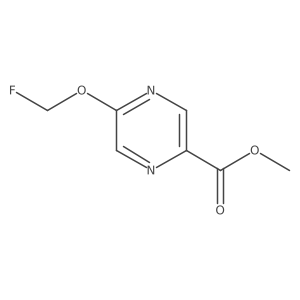 2-Pyrazinecarboxylic acid, 5-(fluoromethoxy)-, methyl ester结构式