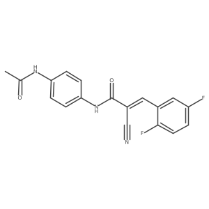 2-cyano-3-(2,5-difluorophenyl)-N-(4-acetamidophenyl)prop-2-enamide Structure
