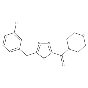 4-{[5-(3-Chlorobenzyl)-1,3,4-oxadiazol-2-yl]carbonyl}morpholine结构式