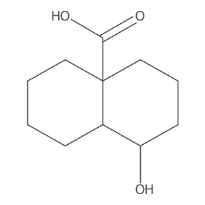 rel-(1R,4aS,8aS)-Octahydro-1-hydroxy-4a(2H)-naphthalenecarboxylic acid结构式