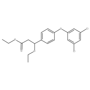 Ethyl 3-[4-(3,5-dichlorophenoxy)phenyl]-3-ethoxypropanoate结构式