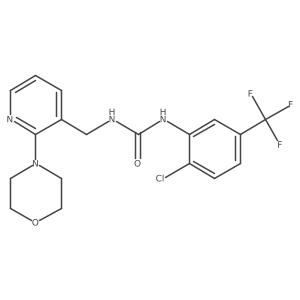 3-[2-Chloro-5-(trifluoromethyl)phenyl]-1-{[2-(morpholin-4-yl)pyridin-3-yl]methyl}urea结构式