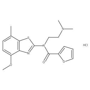 N-(2-(dimethylamino)ethyl)-N-(4-methoxy-7-methylbenzo[d]thiazol-2-yl)furan-2-carboxamide hydrochloride Structure