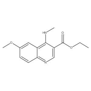 Ethyl 6-methoxy-4-(methylamino)quinoline-3-carboxylate结构式