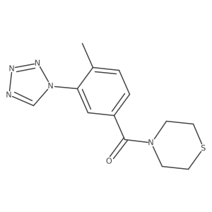 [4-methyl-3-(1H-tetrazol-1-yl)phenyl](thiomorpholin-4-yl)methanone Structure