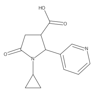 1-Cyclopropyl-5-oxo-2-(pyridin-3-yl)pyrrolidine-3-carboxylic acid Structure