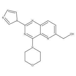 [2-(1H-Imidazol-1-yl)-4-morpholin-4-ylpyrido[3,2-d]pyrimidin-6-yl]methanol结构式