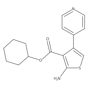 Cyclohexyl 2-amino-4-(pyridin-4-yl)thiophene-3-carboxylate Structure