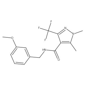 N-(3-methoxybenzyl)-1,5-dimethyl-3-(trifluoromethyl)-1H-pyrazole-4-carboxamide Structure