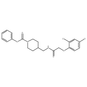 Phenyl 4-((2-(2,4-dichlorophenoxy)acetamido)methyl)piperidine-1-carboxylate Structure