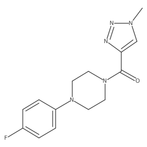 (4-(4-fluorophenyl)piperazin-1-yl)(1-methyl-1H-1,2,3-triazol-4-yl)methanone Structure