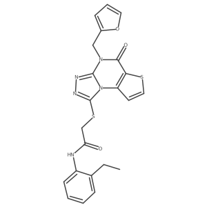 N-(2-ethylphenyl)-2-((4-(furan-2-ylmethyl)-5-oxo-4,5-dihydrothieno[2,3-e][1,2,4]triazolo[4,3-a]pyrimidin-1-yl)thio)acetamide Structure