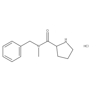 N-Benzyl-N-methyl-2-pyrrolidinecarboxamide hydrochloride结构式