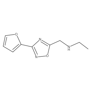 N-Ethyl-3-(2-furanyl)-1,2,4-oxadiazole-5-methanamine结构式