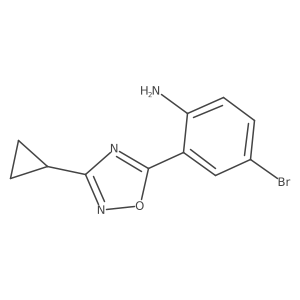 4-Bromo-2-(3-cyclopropyl-1,2,4-oxadiazol-5-yl)aniline Structure