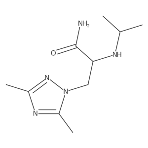 3-(dimethyl-1H-1,2,4-triazol-1-yl)-2-[(propan-2-yl)amino]propanamide结构式