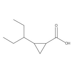 2-(Pentan-3-yl)cyclopropane-1-carboxylic acid结构式