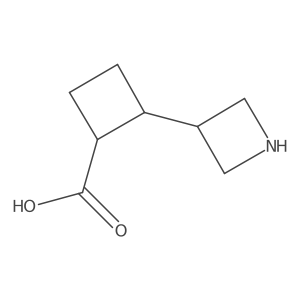 2-(Azetidin-3-yl)cyclobutane-1-carboxylic acid结构式