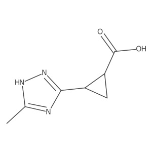 2-(5-methyl-1H-1,2,4-triazol-3-yl)cyclopropane-1-carboxylic acid Structure