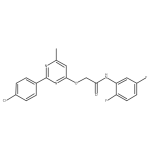 2-{[2-(4-chlorophenyl)-6-methylpyrimidin-4-yl]oxy}-N-(2,5-difluorophenyl)acetamide Structure