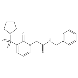 N-benzyl-2-(2-oxo-3-(pyrrolidin-1-ylsulfonyl)pyridin-1(2H)-yl)acetamide结构式