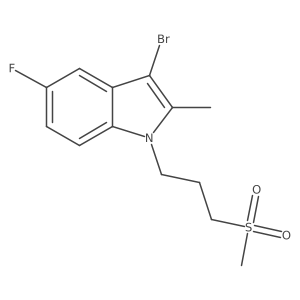 1H-Indole, 3-bromo-5-fluoro-2-methyl-1-[3-(methylsulfonyl)propyl]-结构式