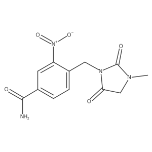 4-[(3-Methyl-2,5-dioxoimidazolidin-1-yl)methyl]-3-nitrobenzamide结构式