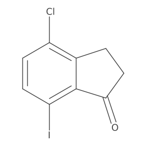 4-Chloro-7-iodo-2,3-dihydro-1H-inden-1-one Structure