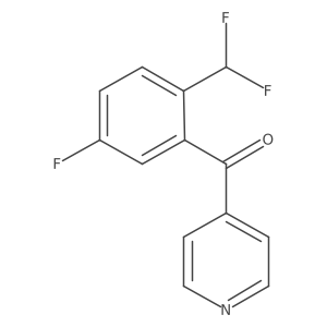 (2-(Difluoromethyl)-5-fluorophenyl)(pyridin-4-yl)methanone Structure