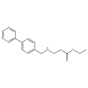 Ethyl 3-((4-(pyrimidin-5-yl)benzyl)amino)propanoate Structure