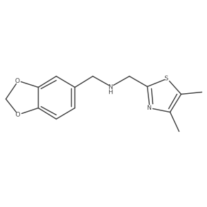 2-Thiazolemethanamine, N-(1,3-benzodioxol-5-ylmethyl)-4,5-dimethyl-结构式